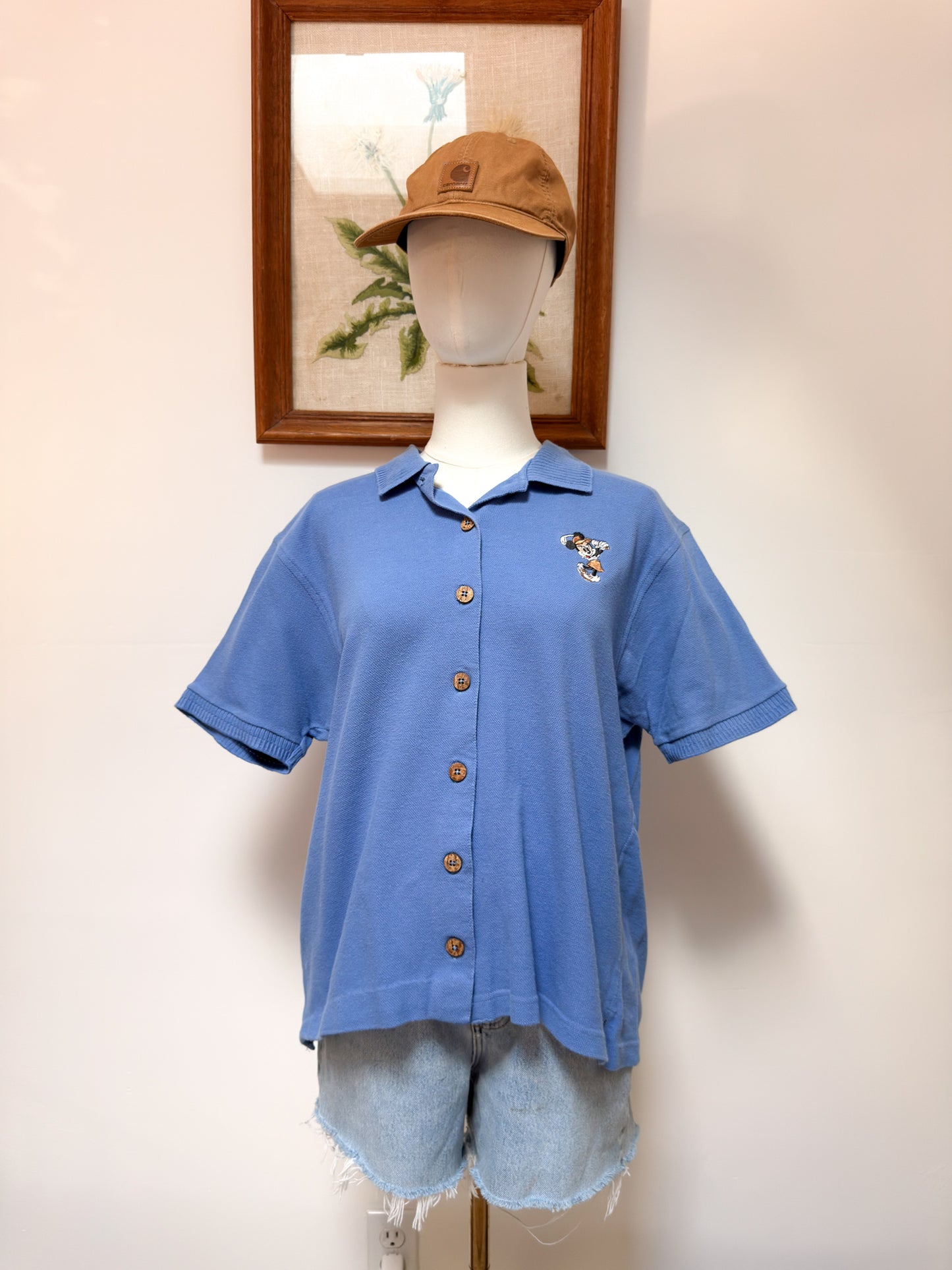 (L) Vtg Disney golf polo