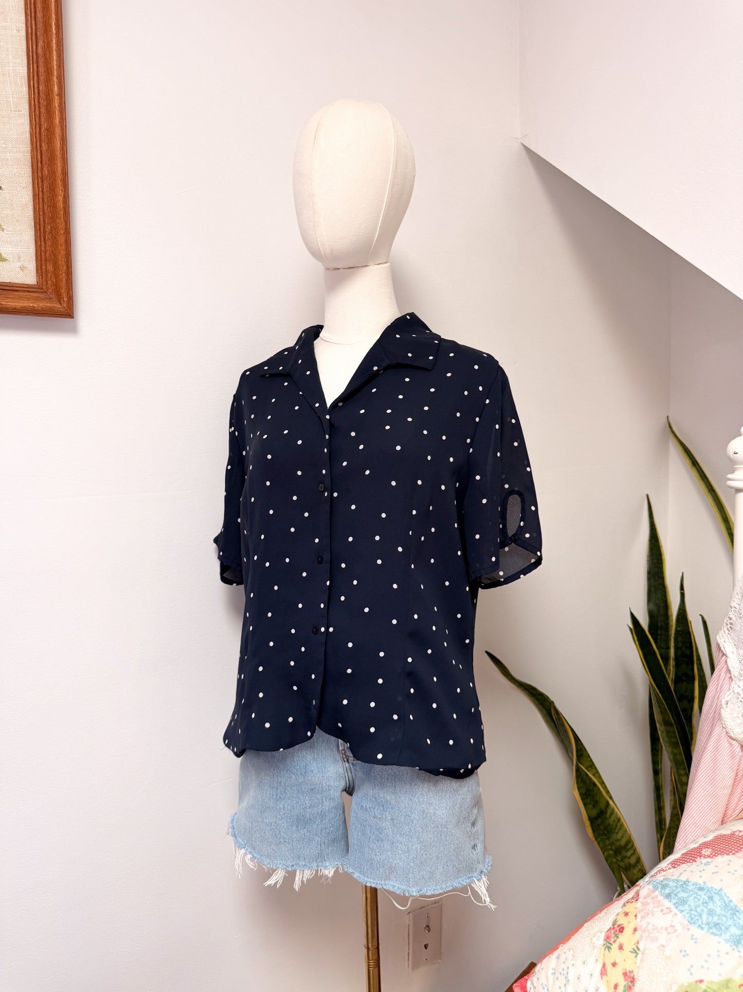 (M/L) Vtg Polka top top