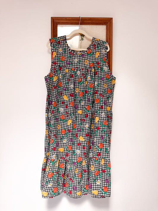 (L/XL) Vtg fruit house dress
