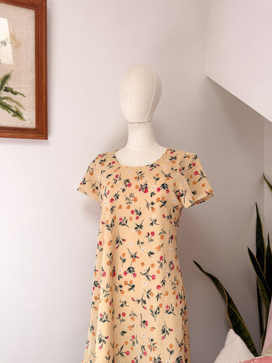(M) Vtg floral dress