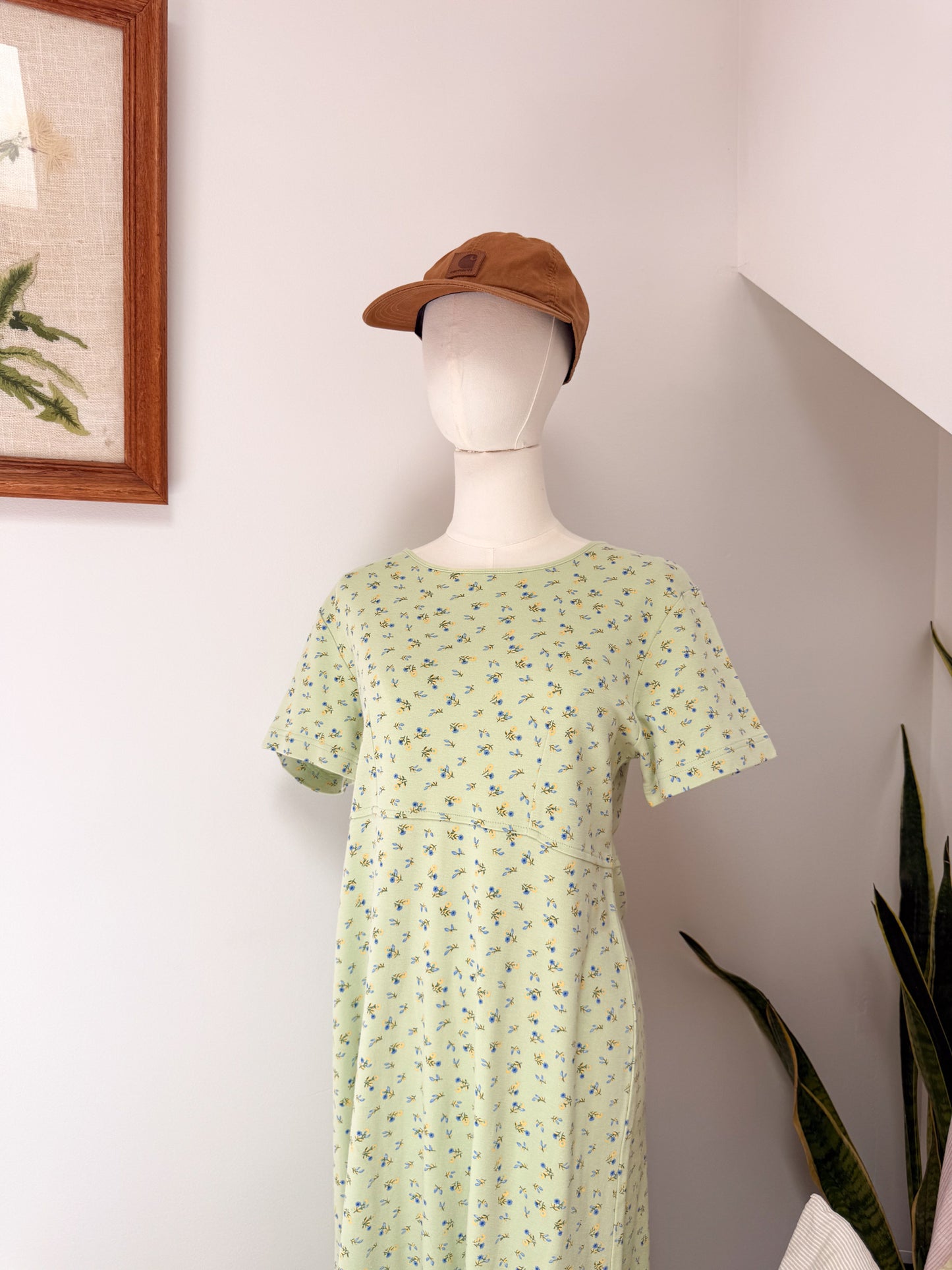 (M) Vtg floral maxi dress