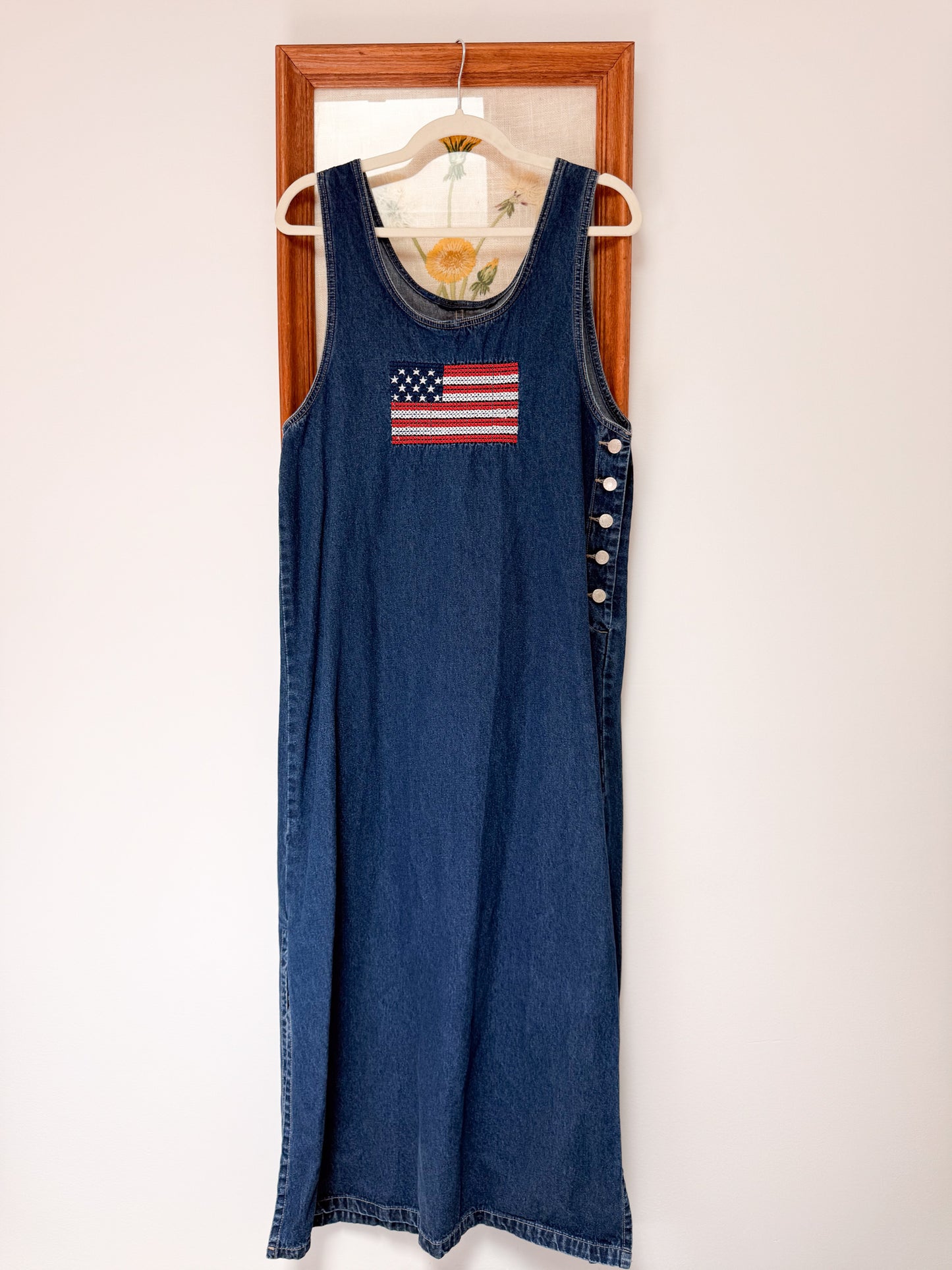 (M) Vtg Patriot denim dress