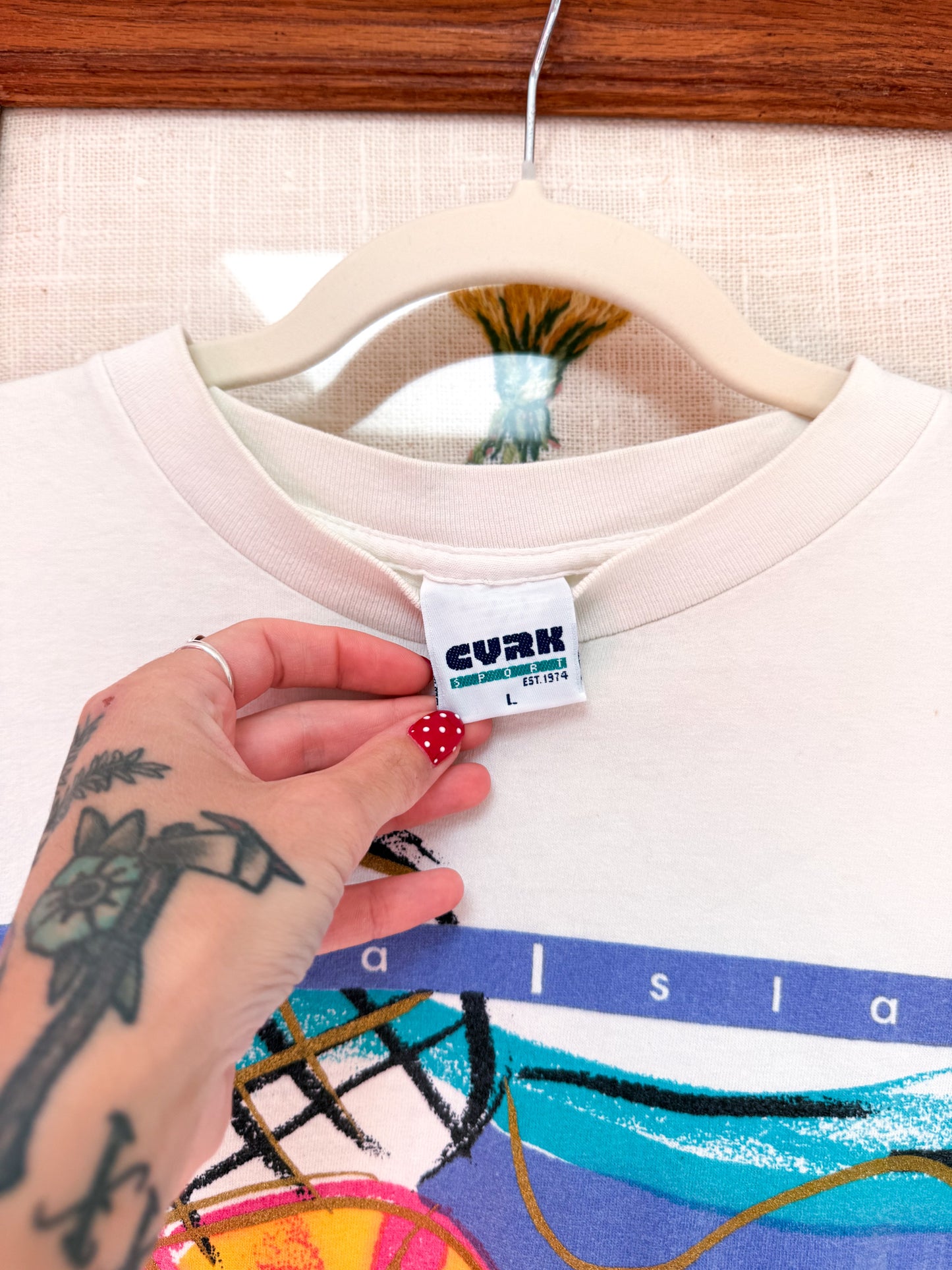 (L) Vtg tennis tee