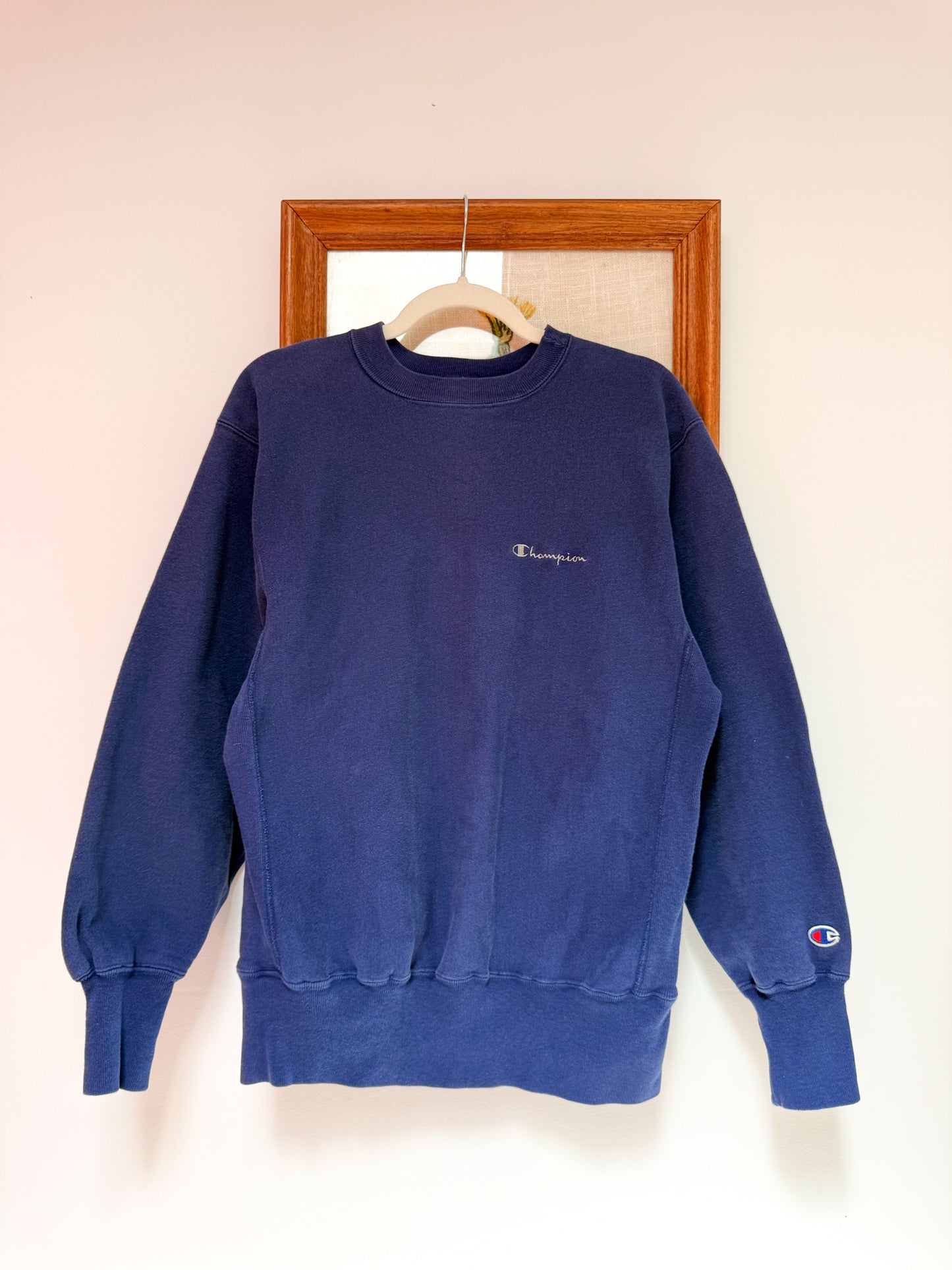 (L) Vtg champion crewneck