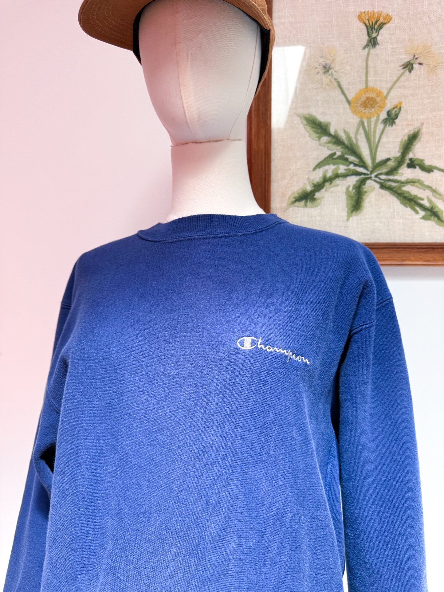 (L) Vtg champion crewneck