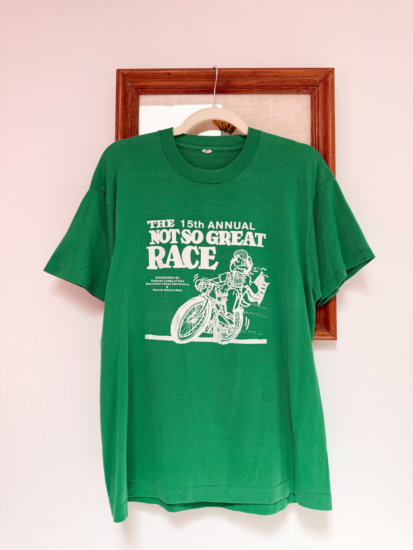 (L) Vtg cycle race tee