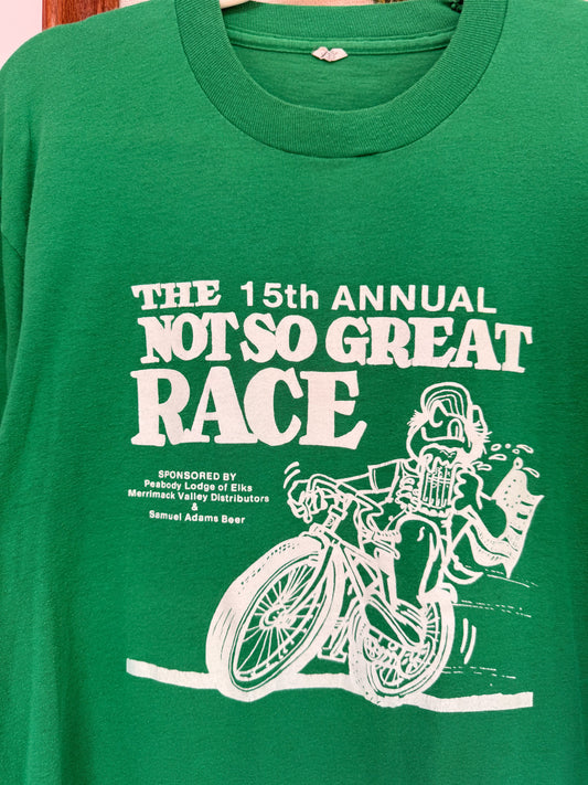 (L) Vtg cycle race tee
