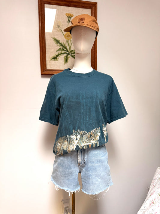 (M) Vtg wolf tee