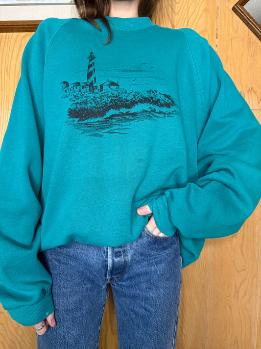 (XL/XXL) Vtg Lighthouse crewneck