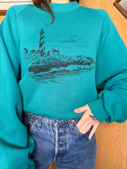 (XL/XXL) Vtg Lighthouse crewneck