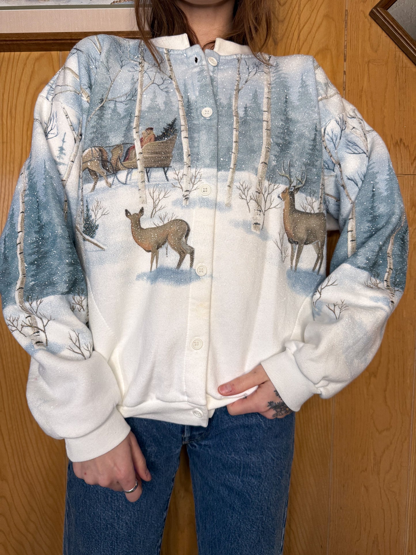 (M/L) Vtg Winter Wonderland crewneck