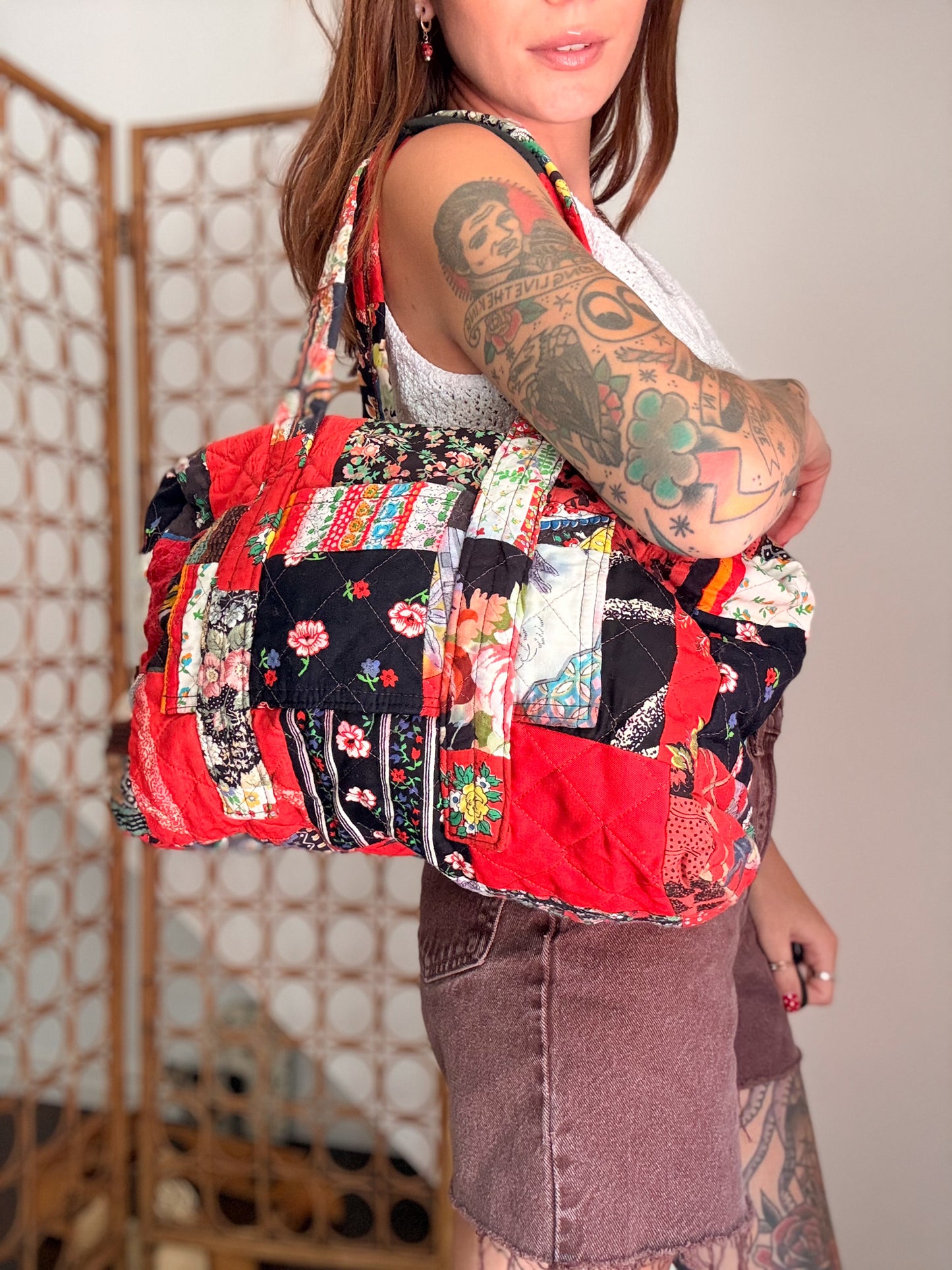 Vtg quilted purse