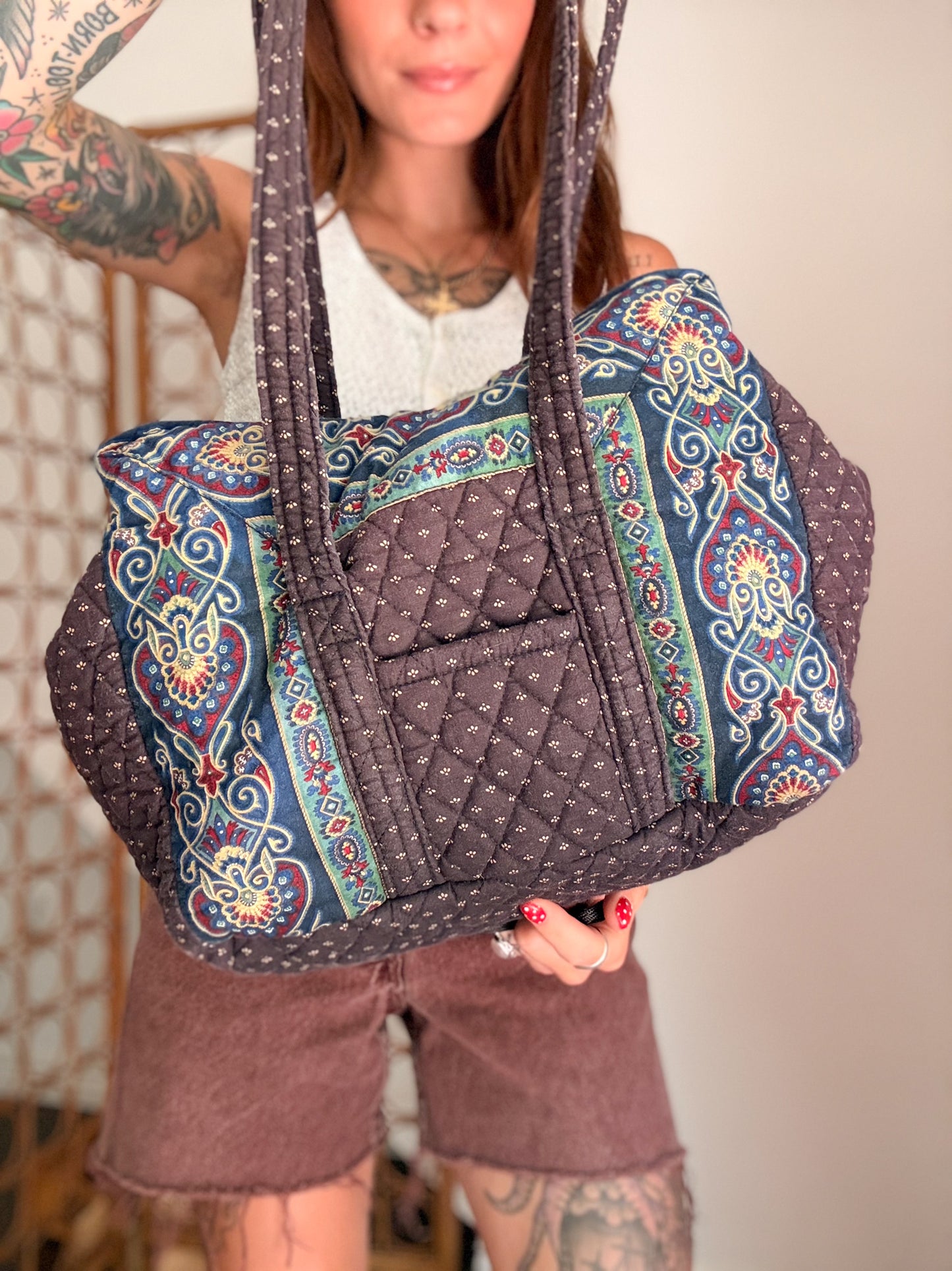 Vtg quilted purse