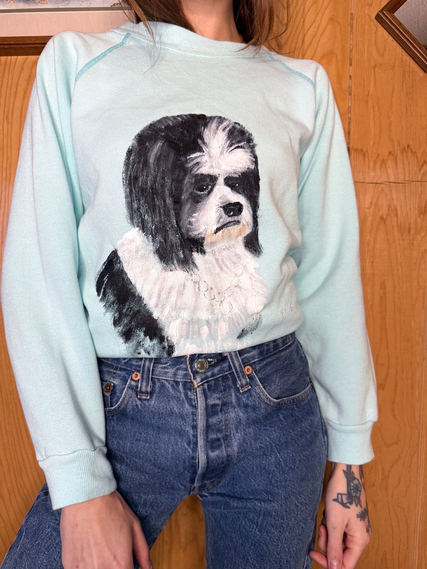 (M) Vtg Funky dog crewneck