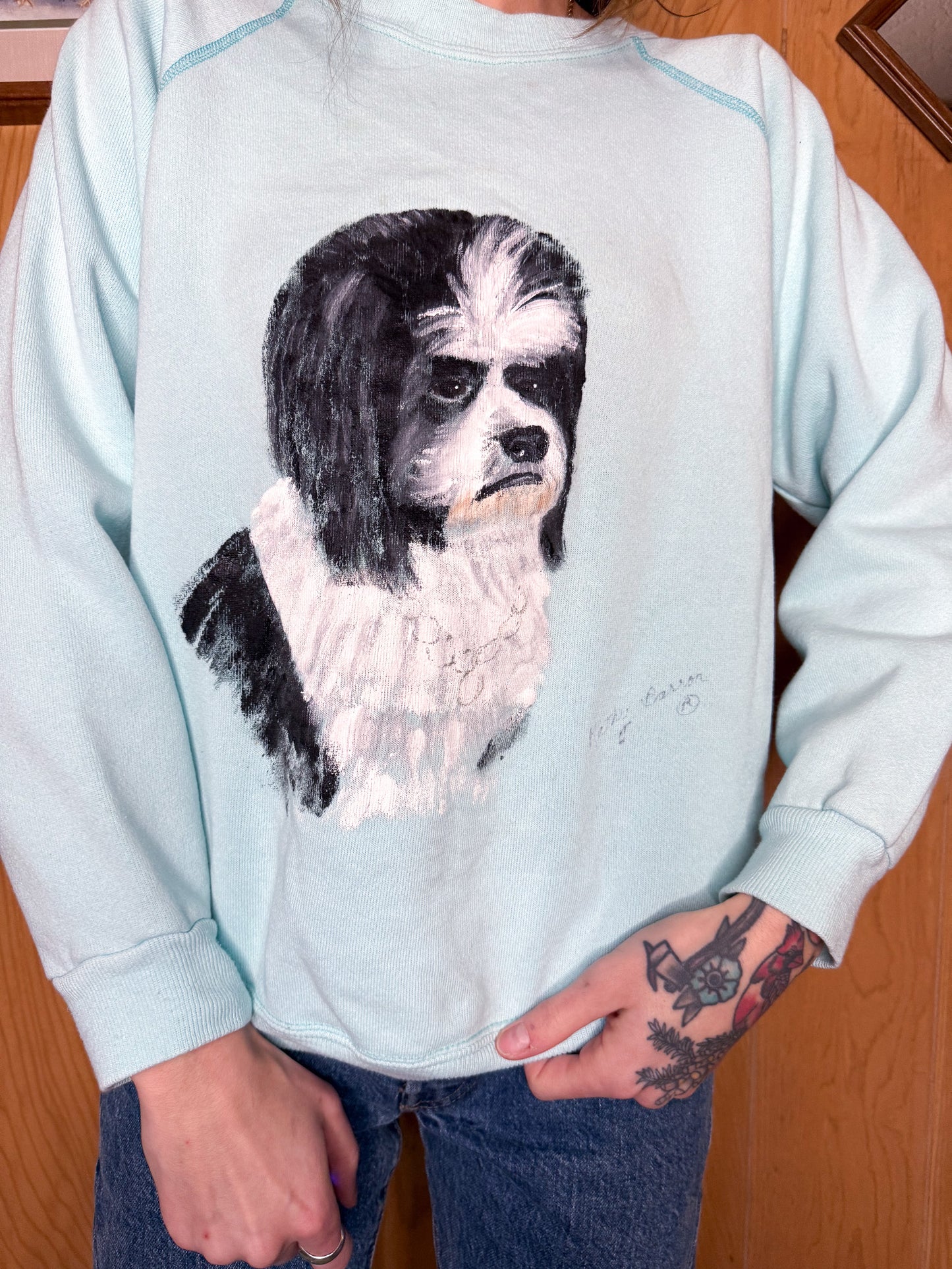 (M) Vtg Funky dog crewneck
