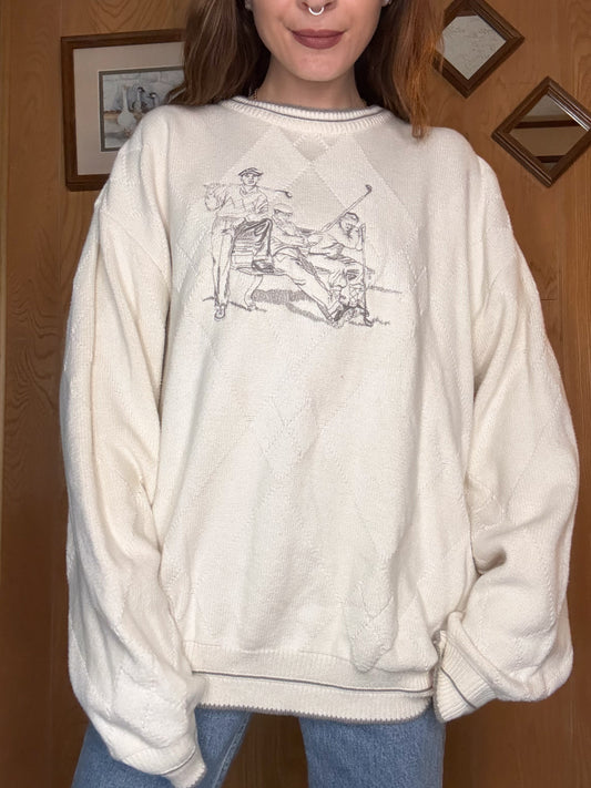 (XL) Vtg golf sweater