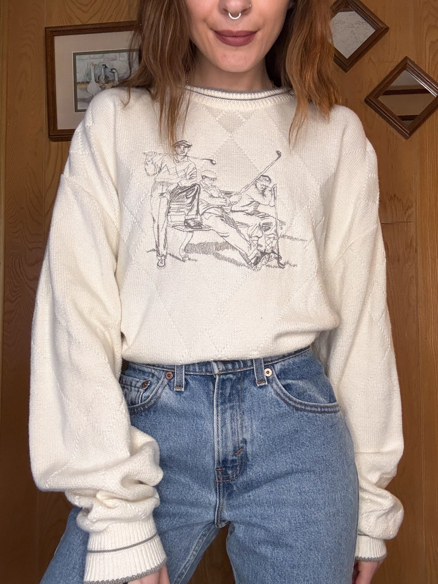 (XL) Vtg golf sweater