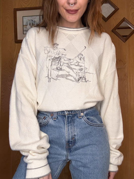 (XL) Vtg golf sweater