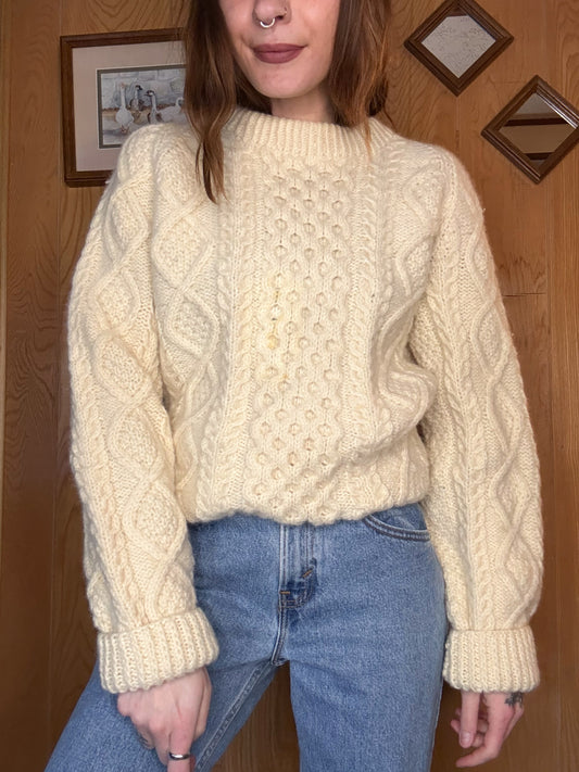 (L) Vtg Fisherman sweater