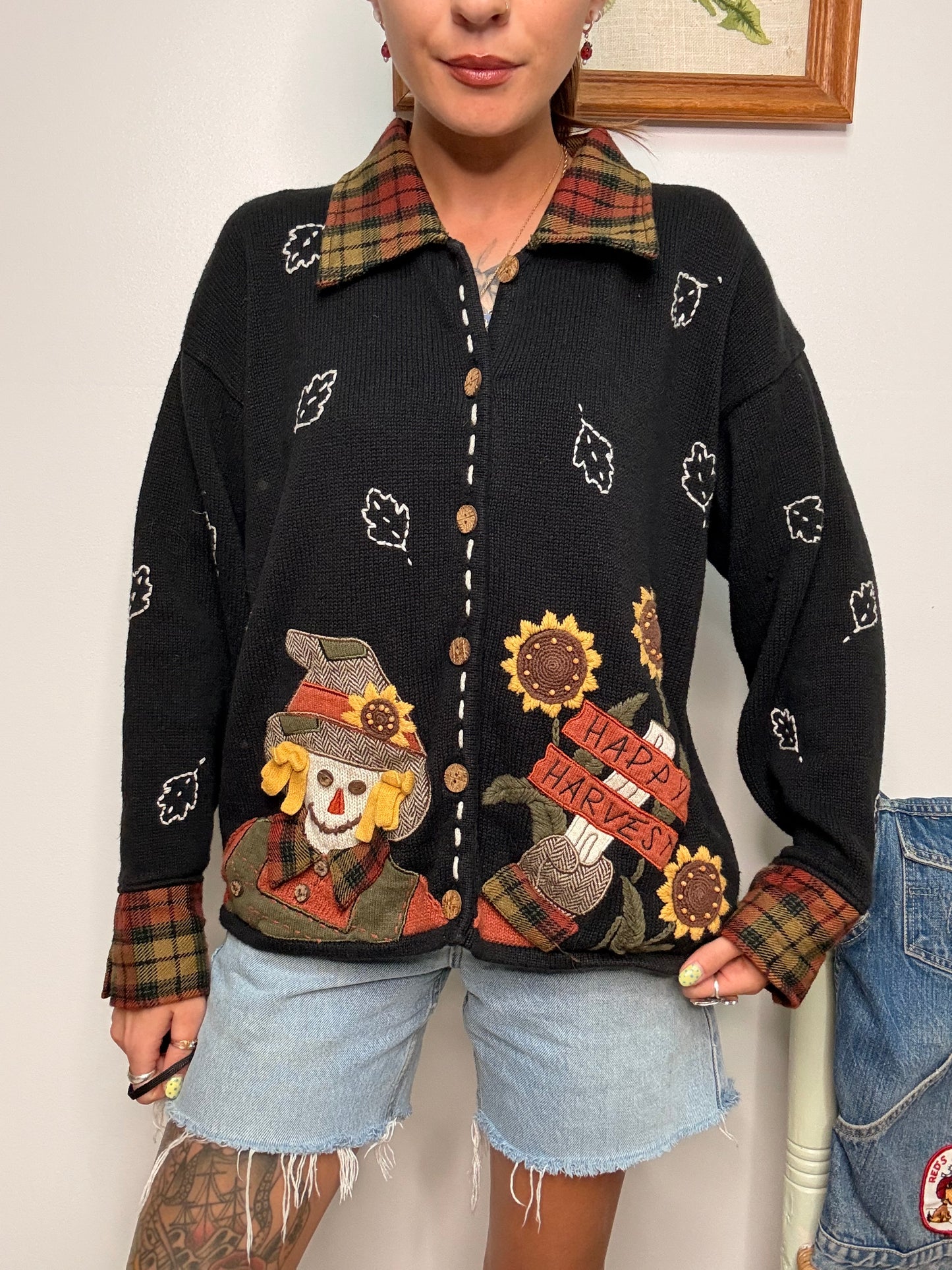 (L) Vtg Fall cardigan