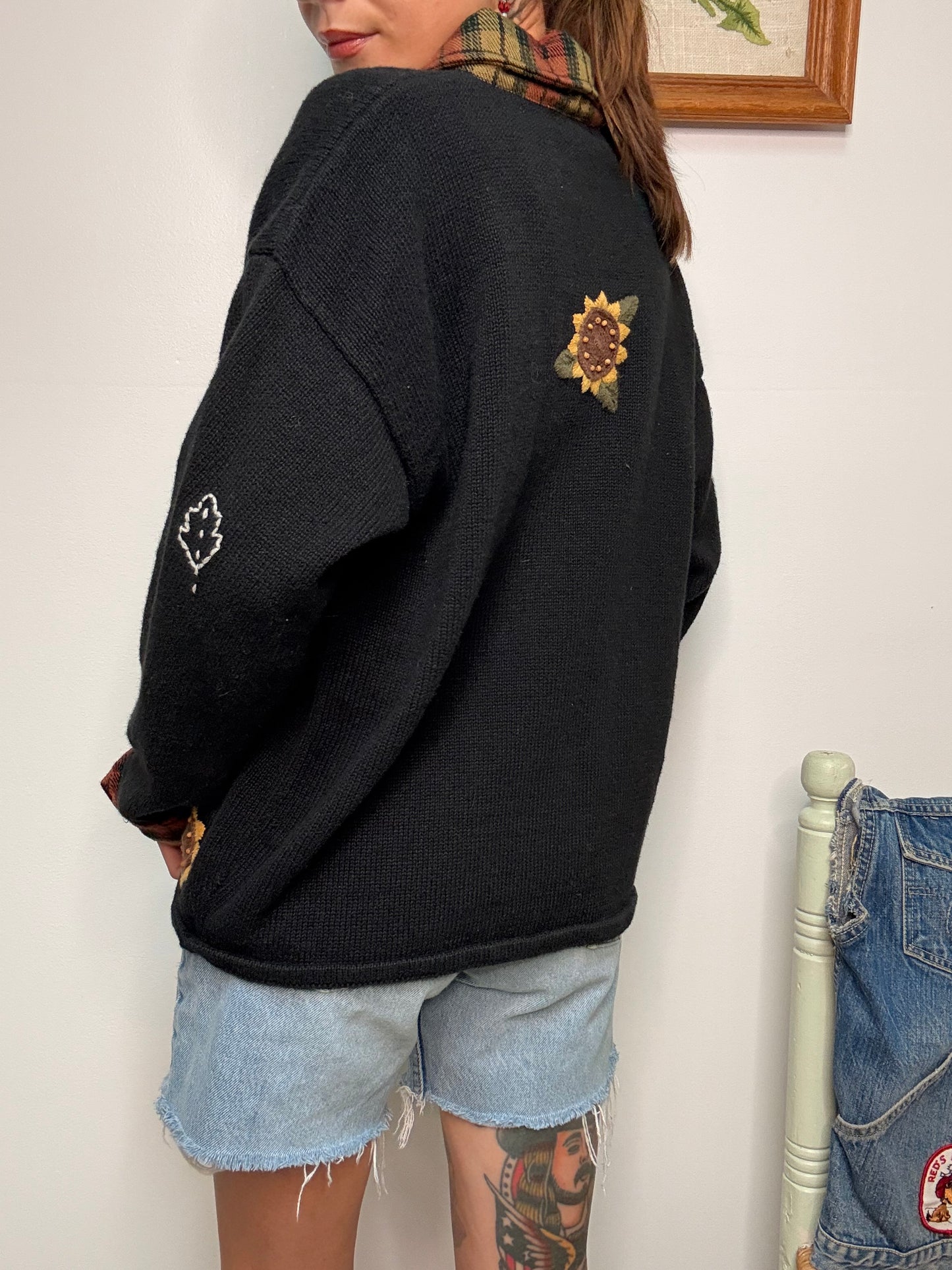 (L) Vtg Fall cardigan