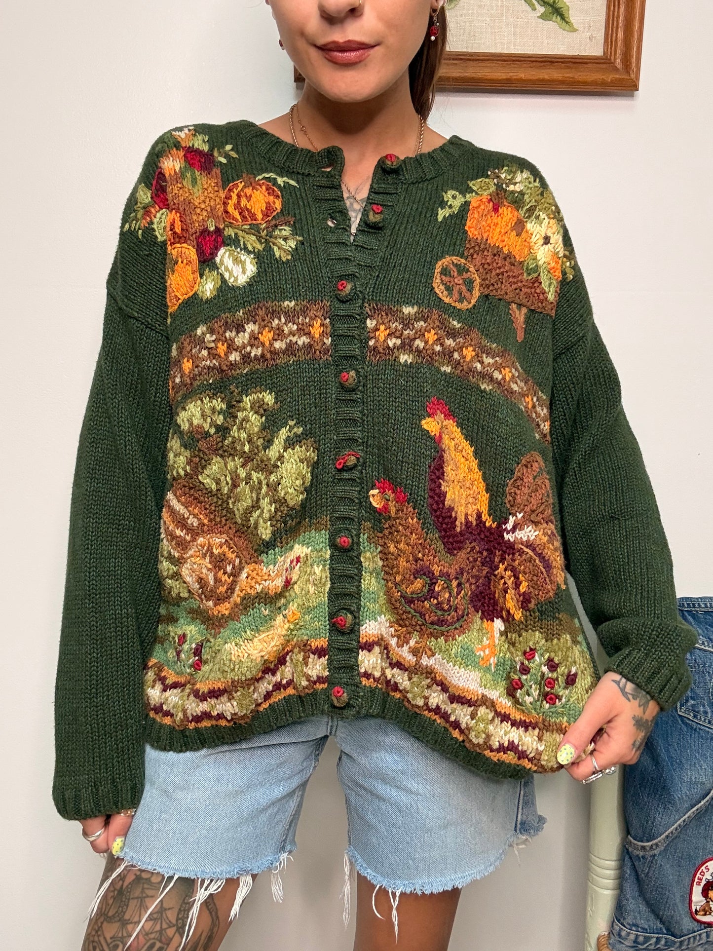 (XL) Vtg Harvest cardigan