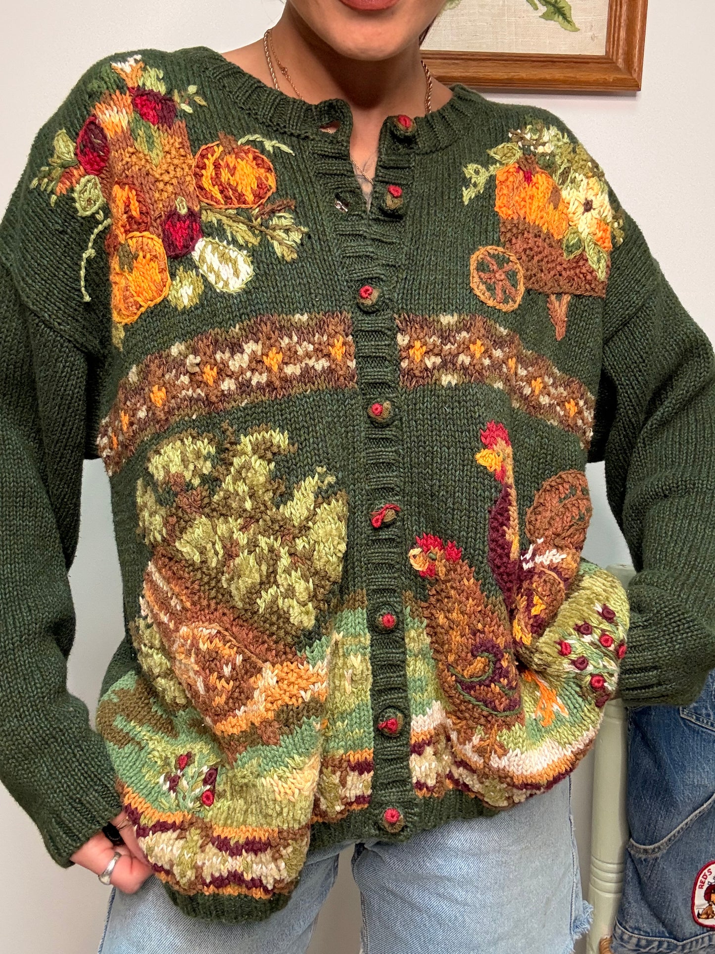 (XL) Vtg Harvest cardigan