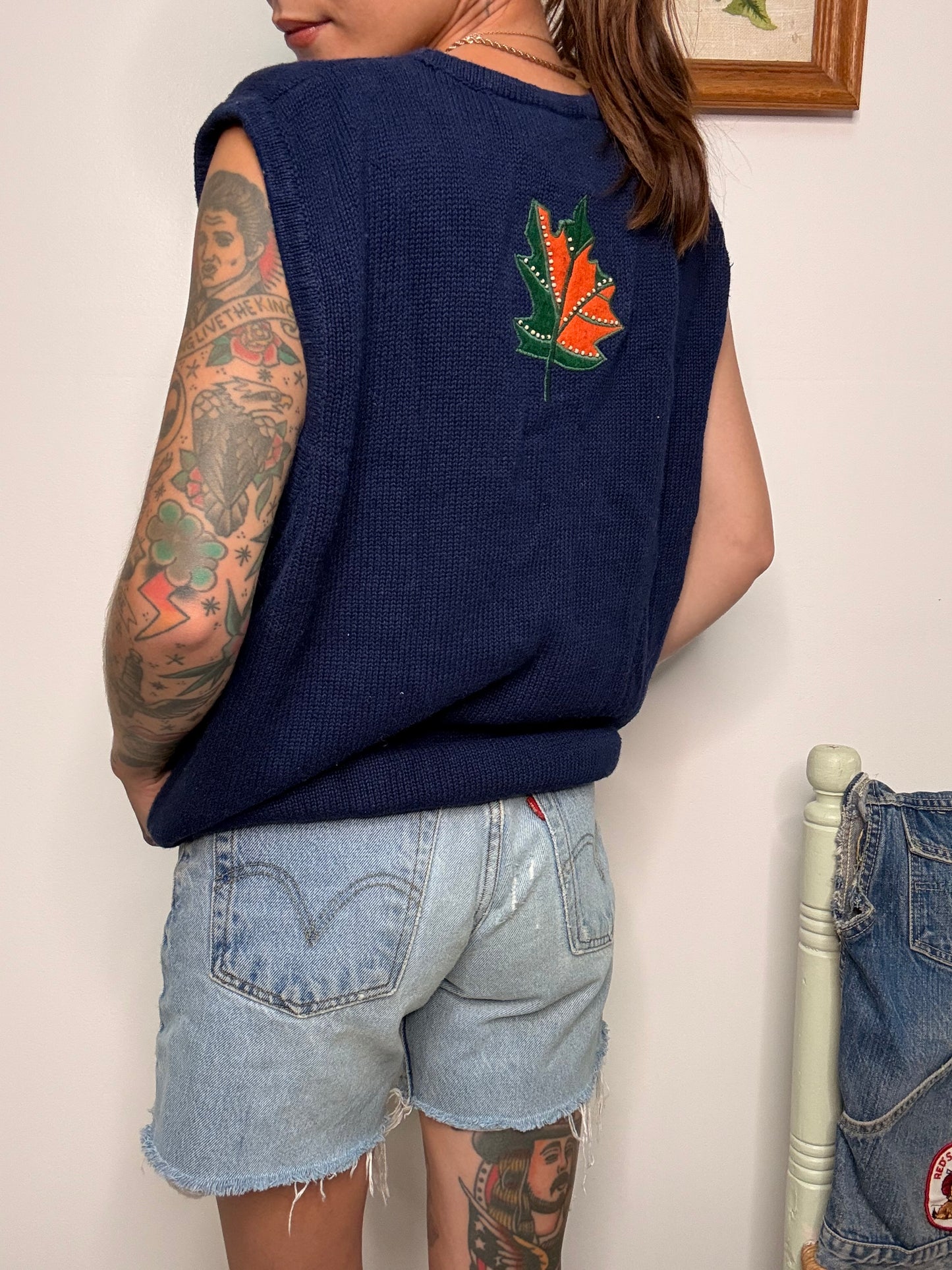(XL) Vtg Harvest Sweater vest