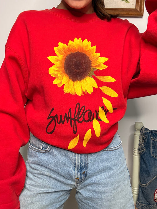 (XL) Vtg sunflower crewneck