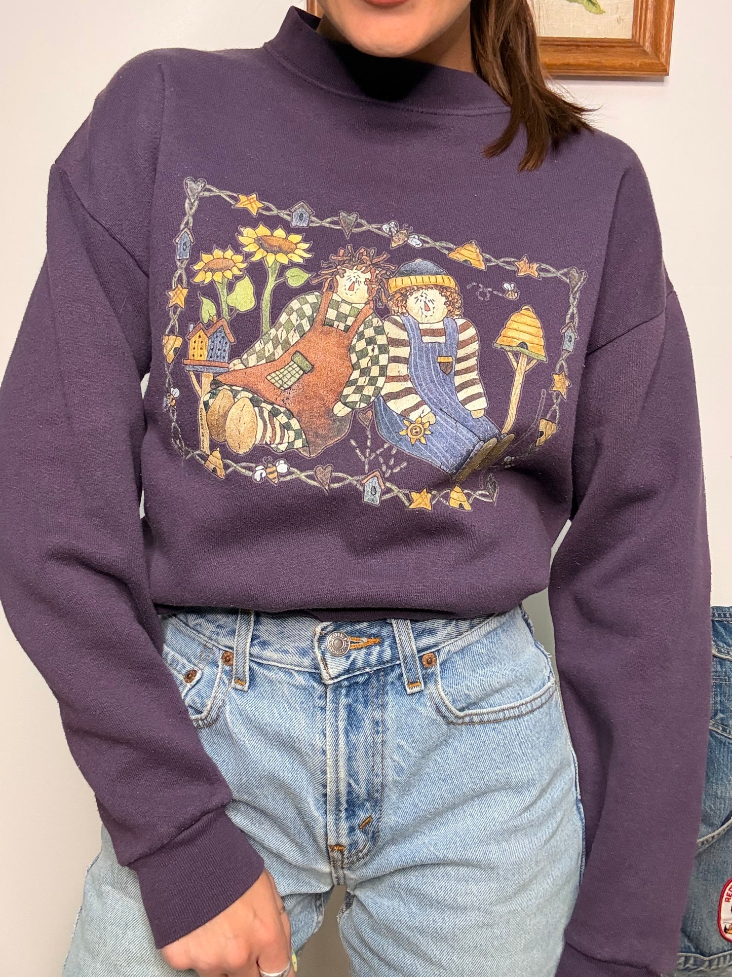 (M) Vtg scarecrow crewneck