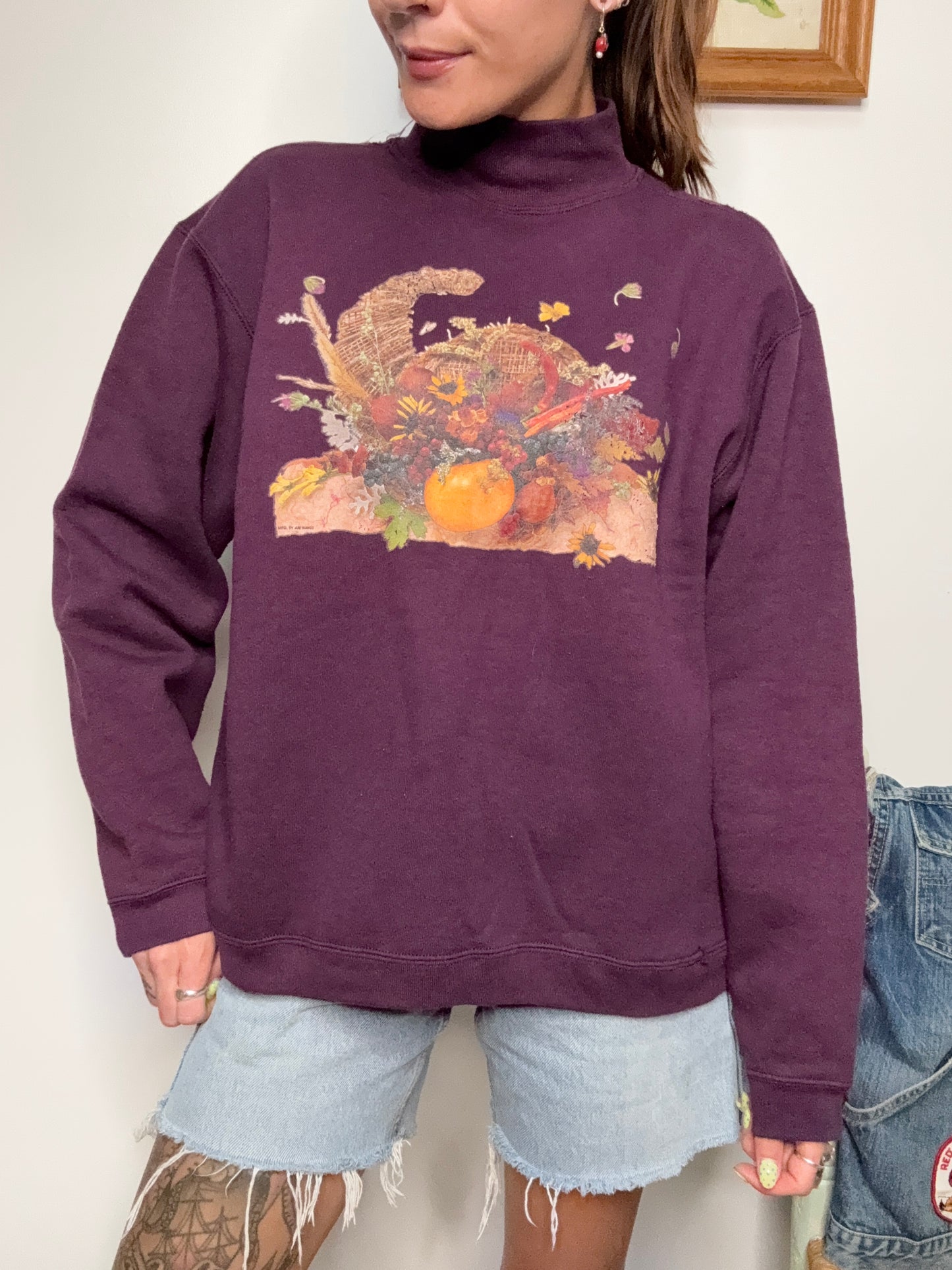 (M) Vtg harvest crewneck
