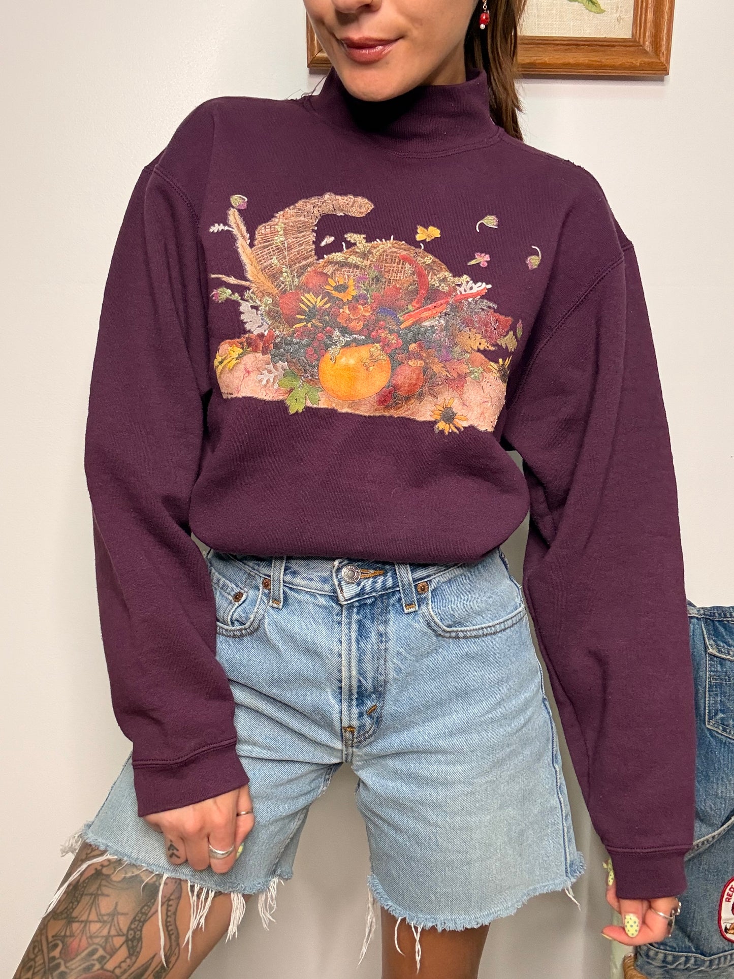(M) Vtg harvest crewneck