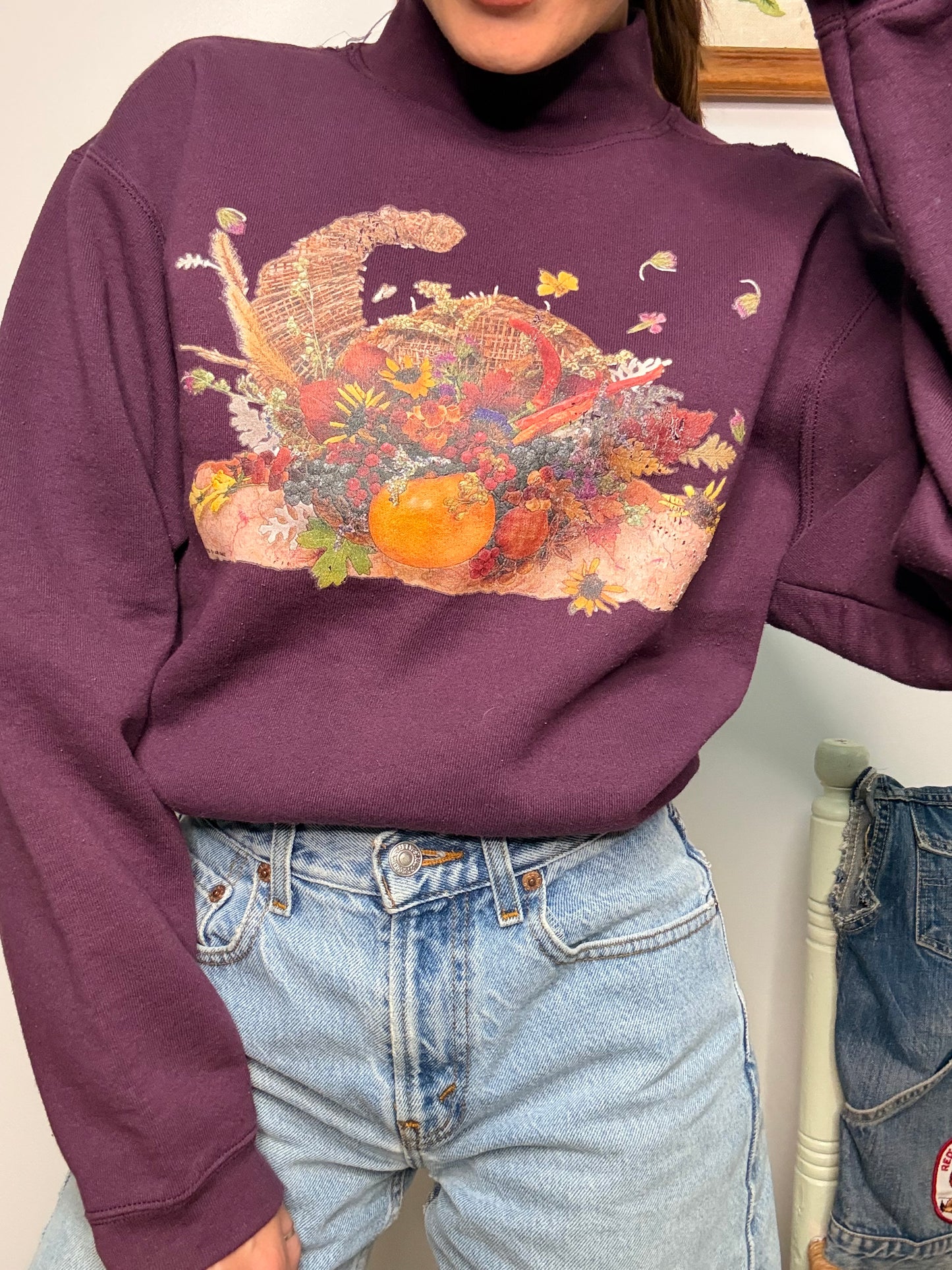 (M) Vtg harvest crewneck