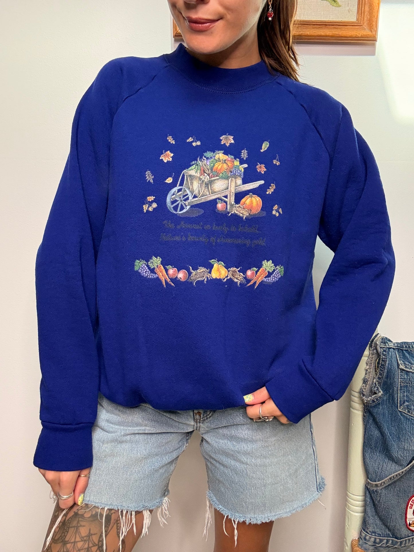 (M) Vtg harvest crewneck