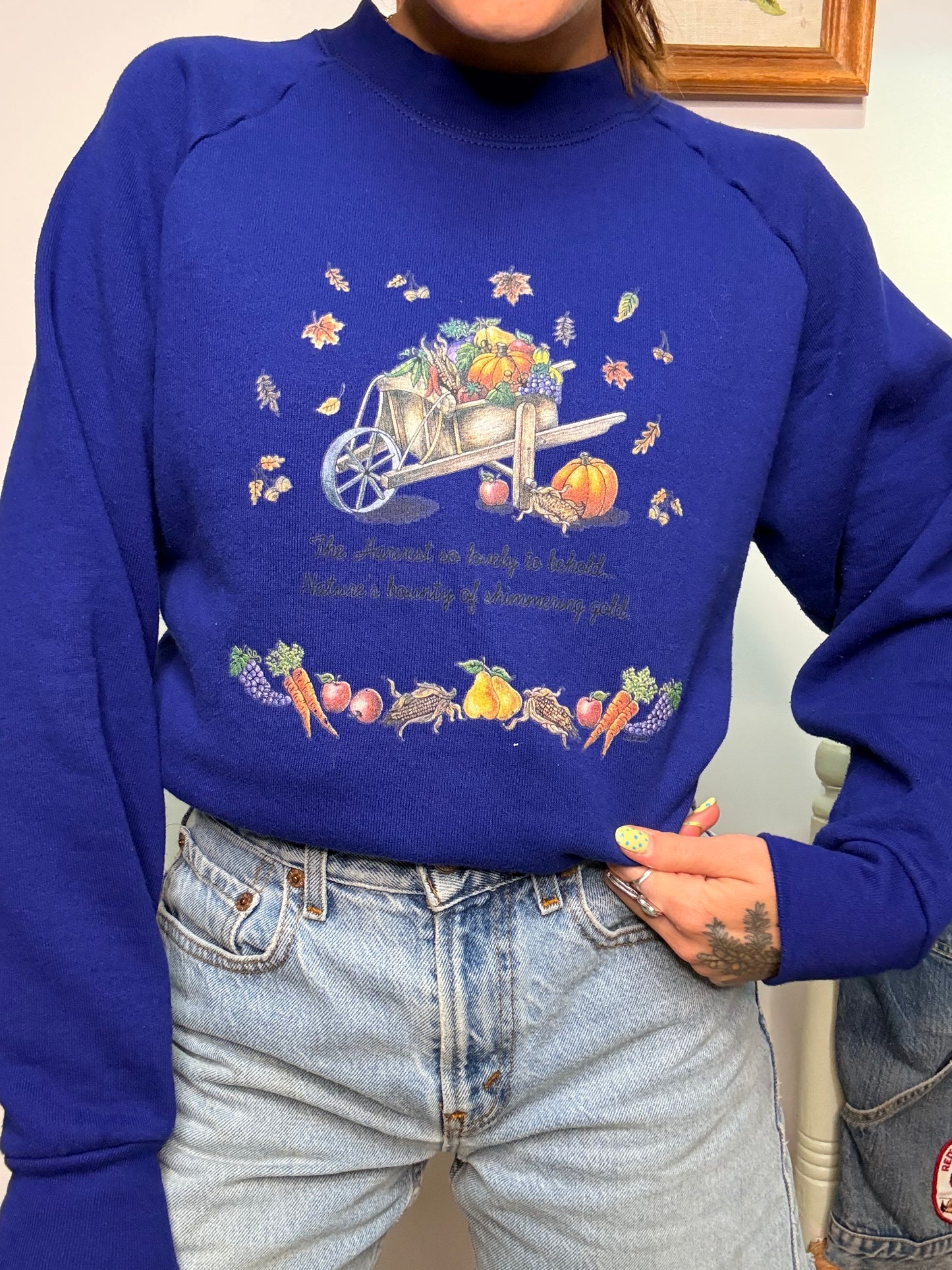 (M) Vtg harvest crewneck