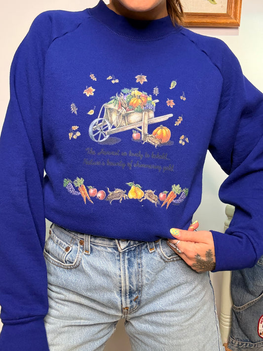 (M) Vtg harvest crewneck
