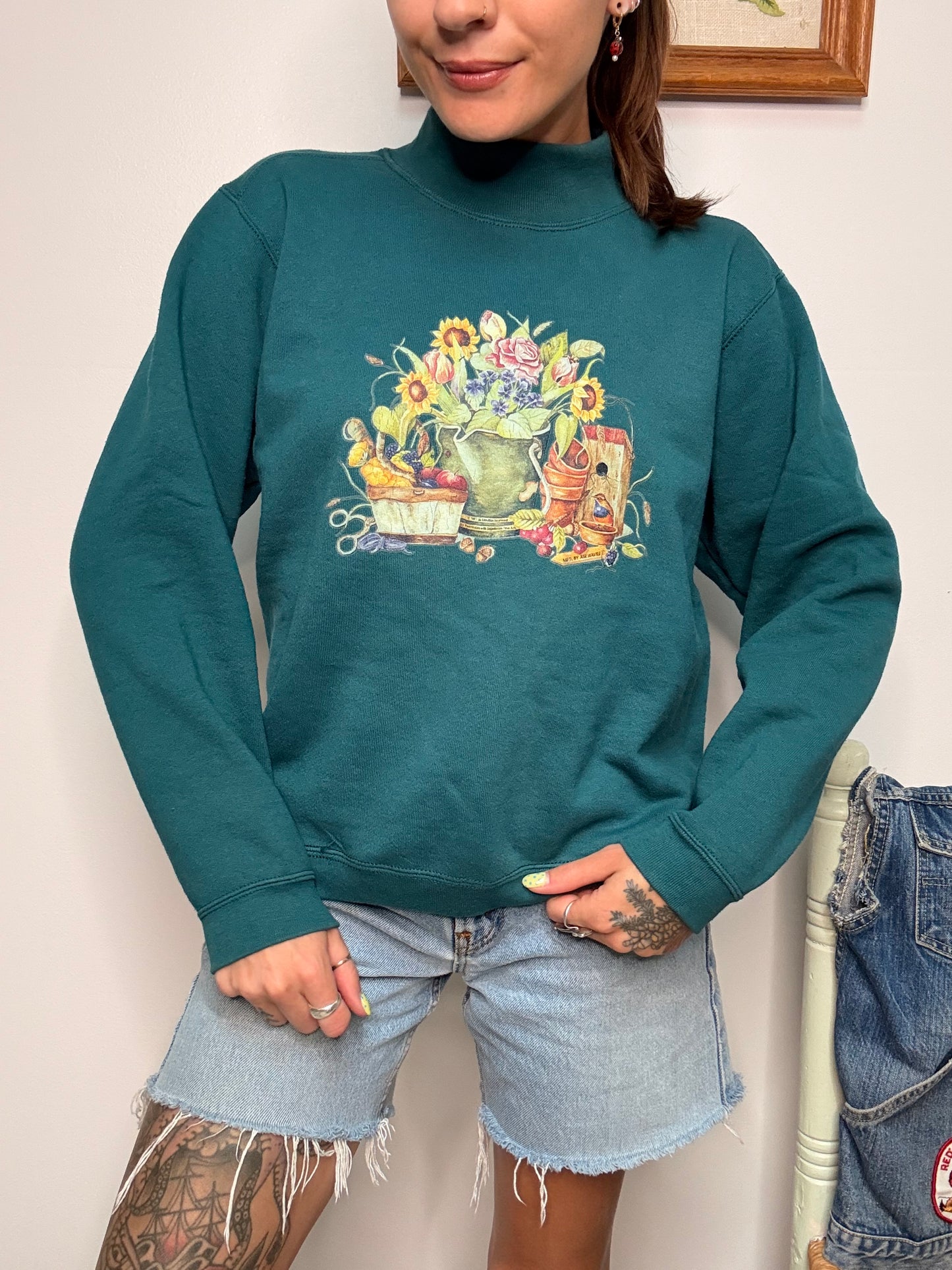 (S) Vtg harvest crewneck