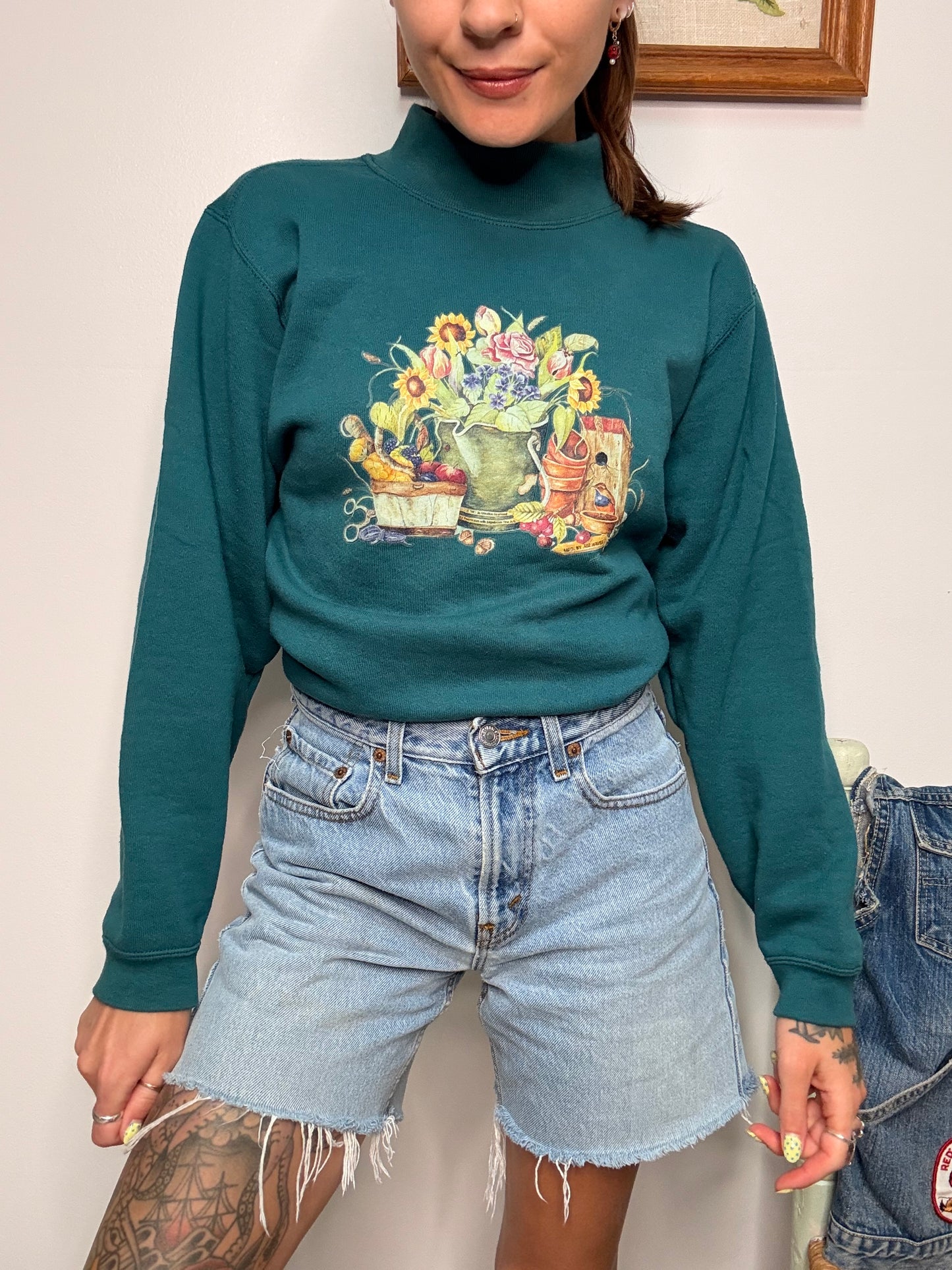 (S) Vtg harvest crewneck