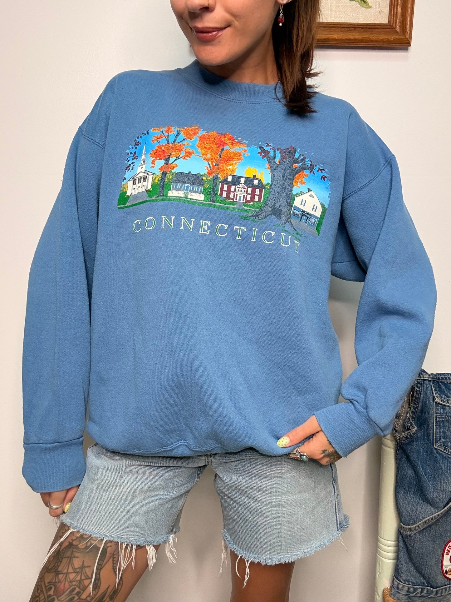 (M) Vtg Connecticut crewneck