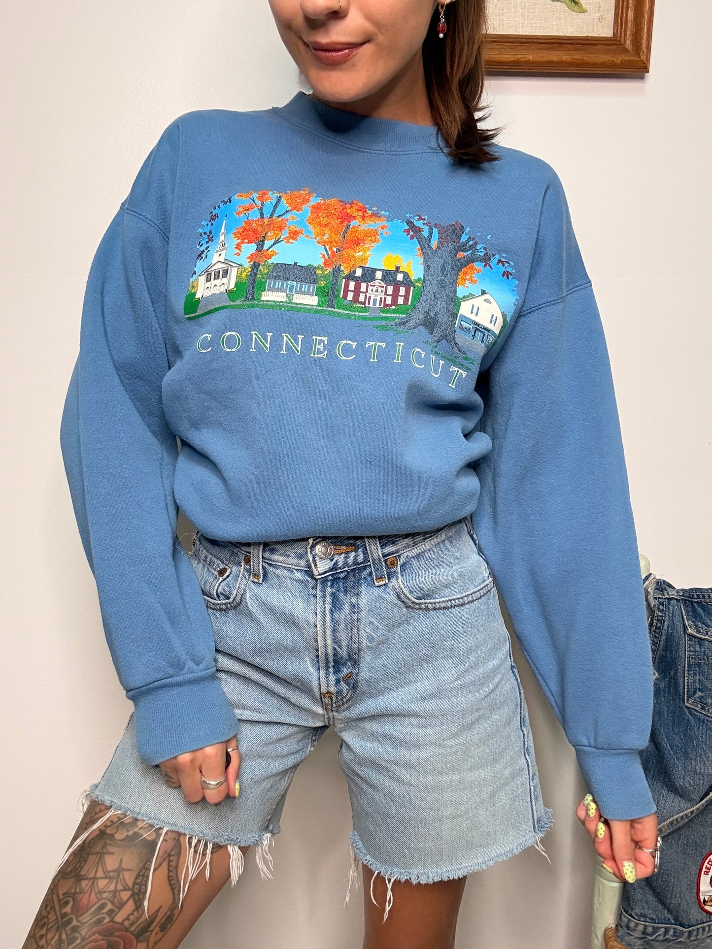 (M) Vtg Connecticut crewneck