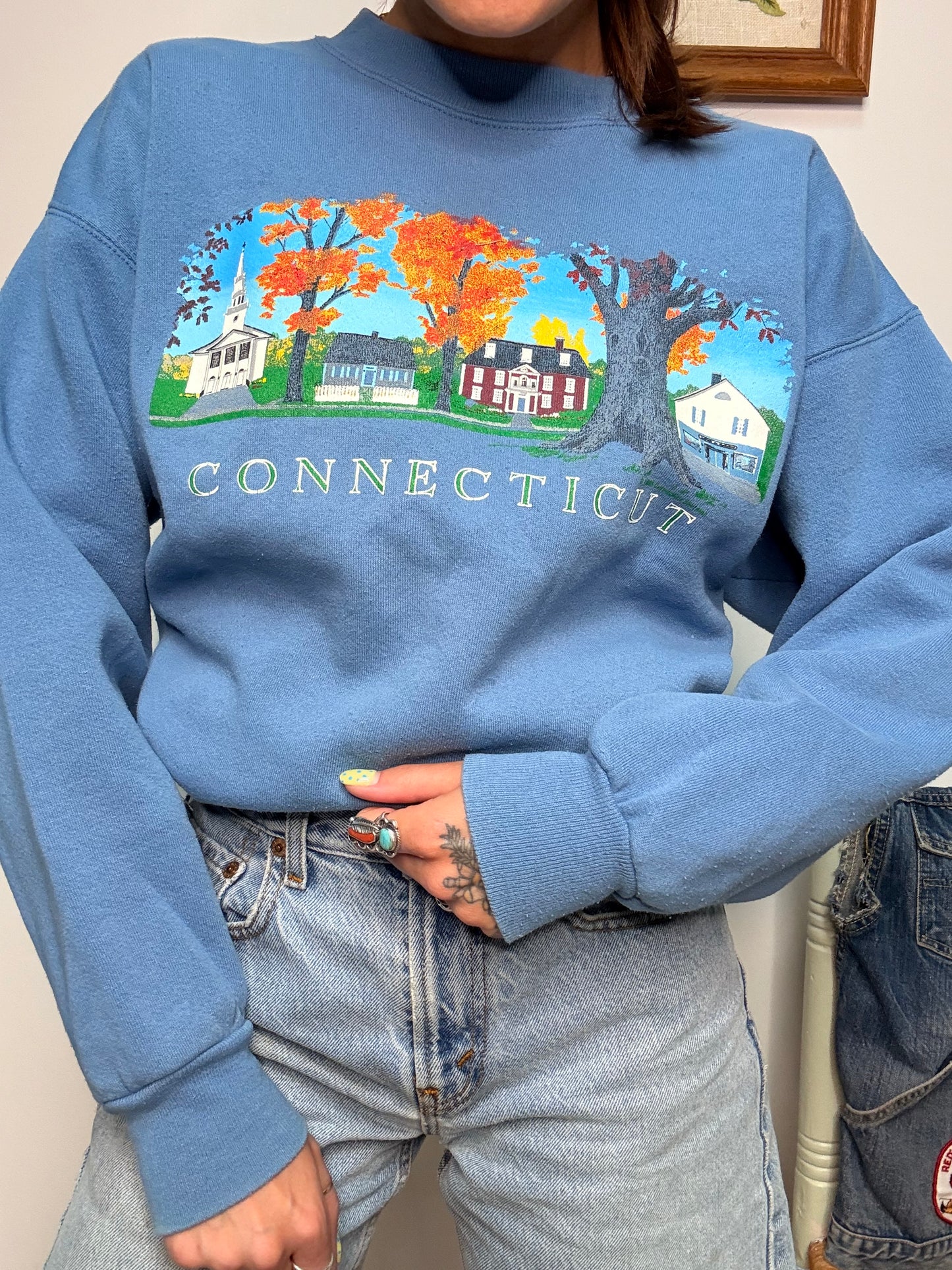 (M) Vtg Connecticut crewneck