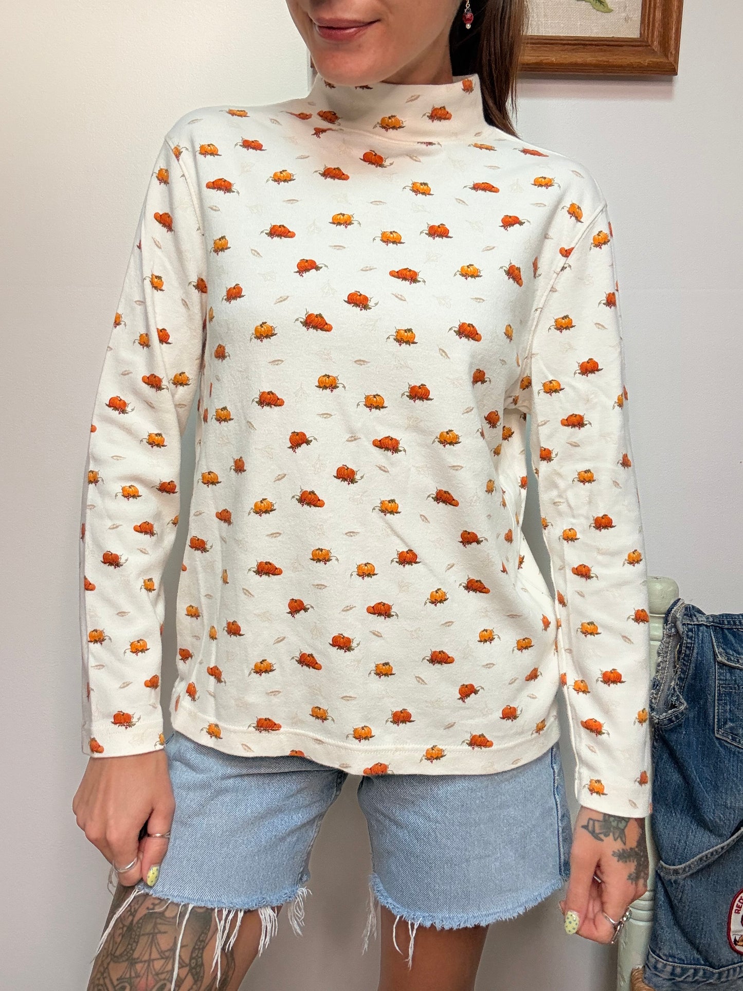 (M) Vtg fall themed turtleneck