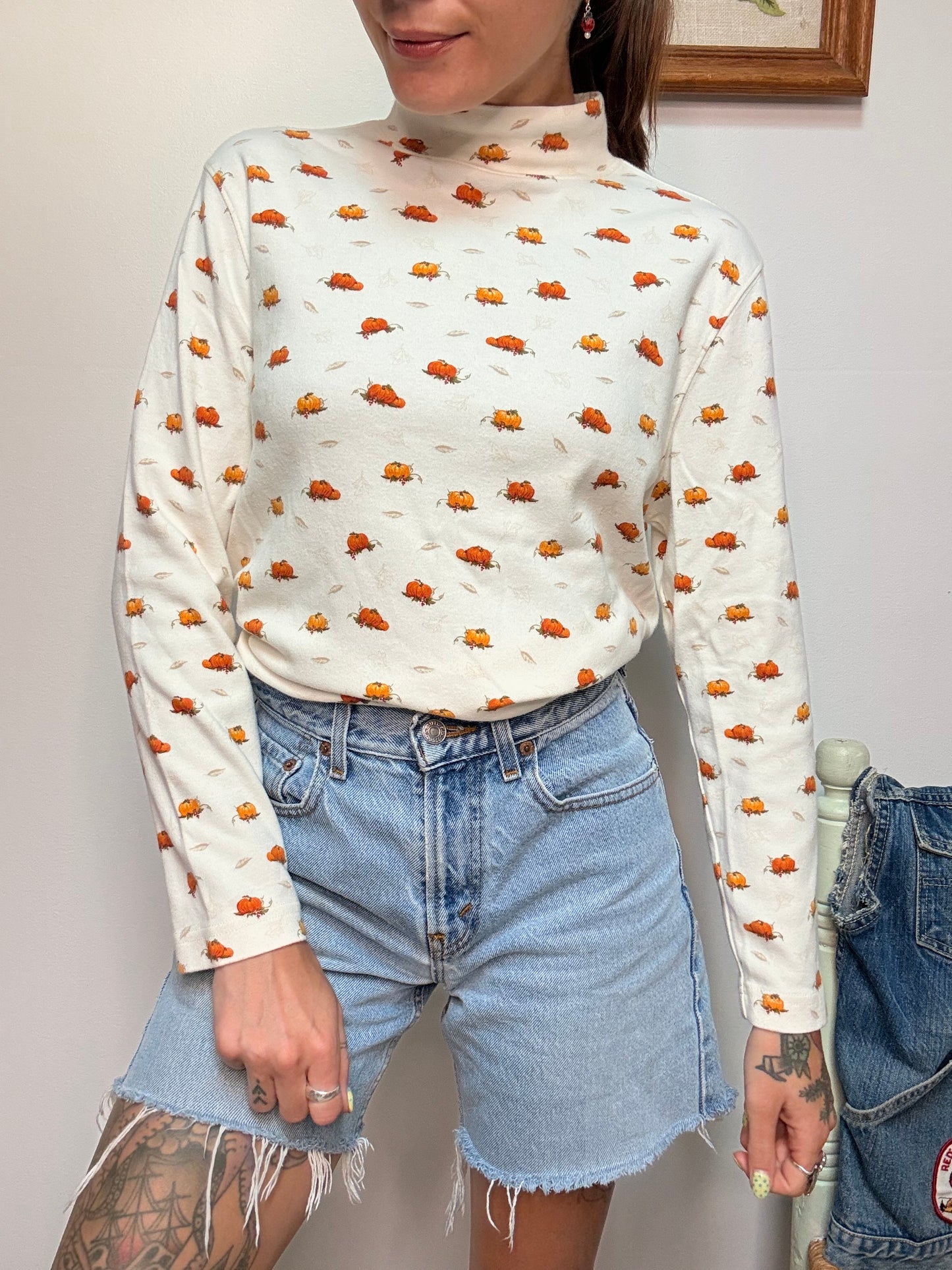 (M) Vtg fall themed turtleneck