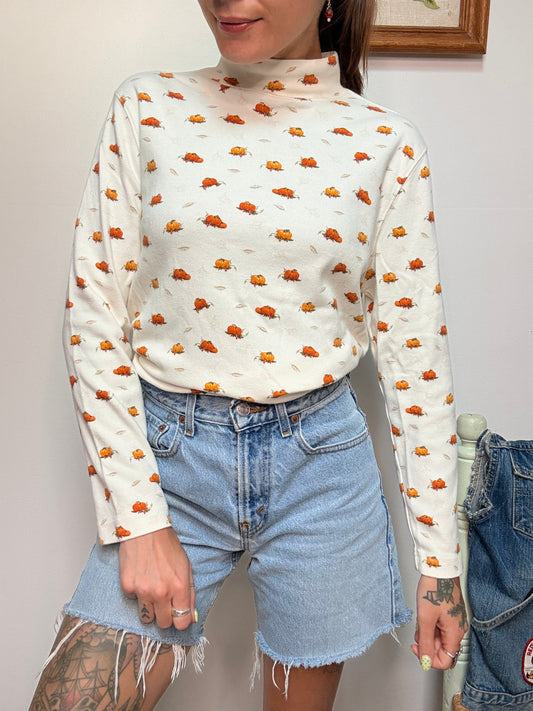 (M) Vtg fall themed turtleneck