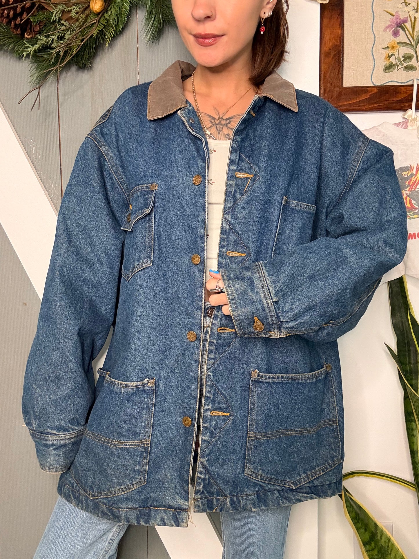 (L) Vtg lined chore coat