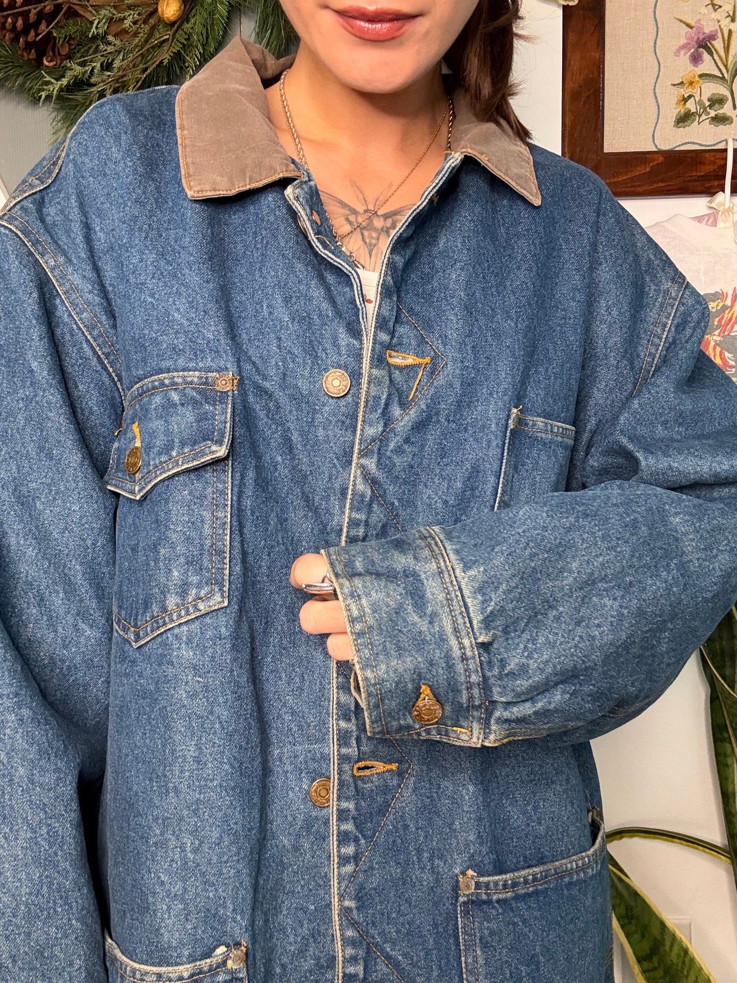 (L) Vtg lined chore coat