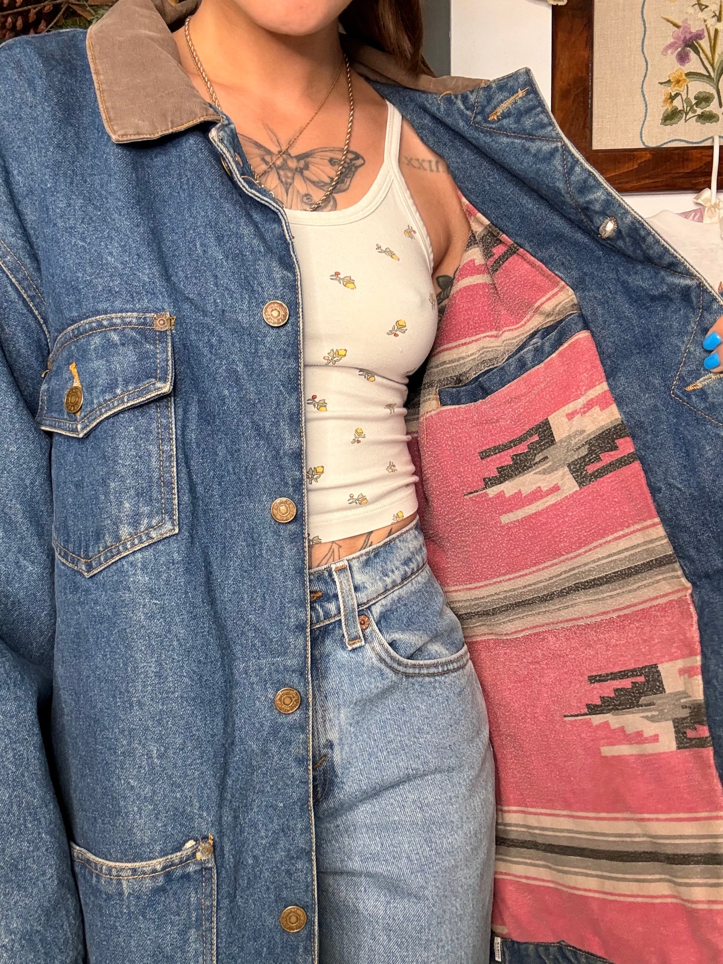 (L) Vtg lined chore coat