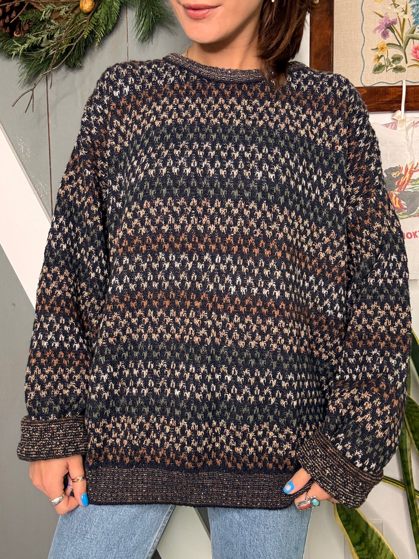 (L/XL) Vtg grandpa sweater