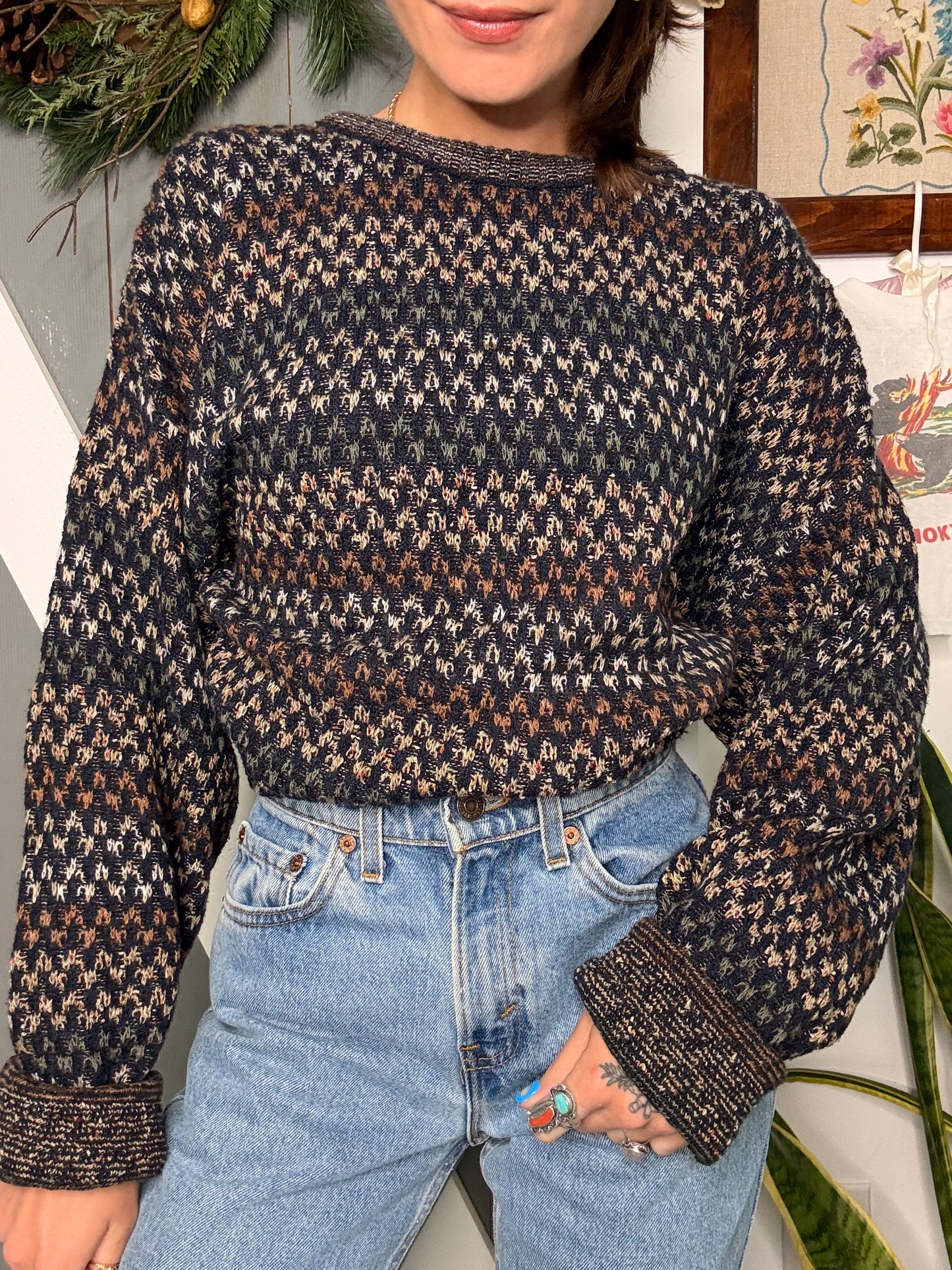 (L/XL) Vtg grandpa sweater