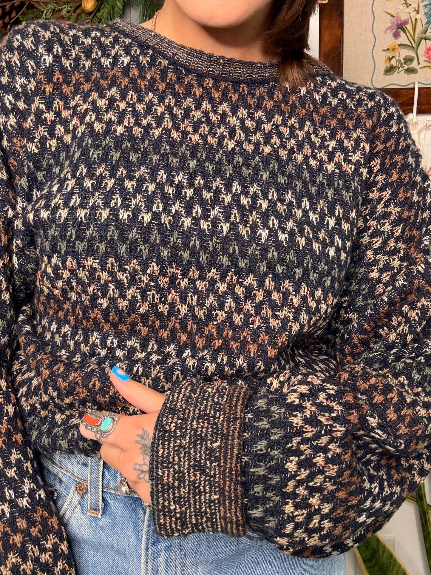 (L/XL) Vtg grandpa sweater